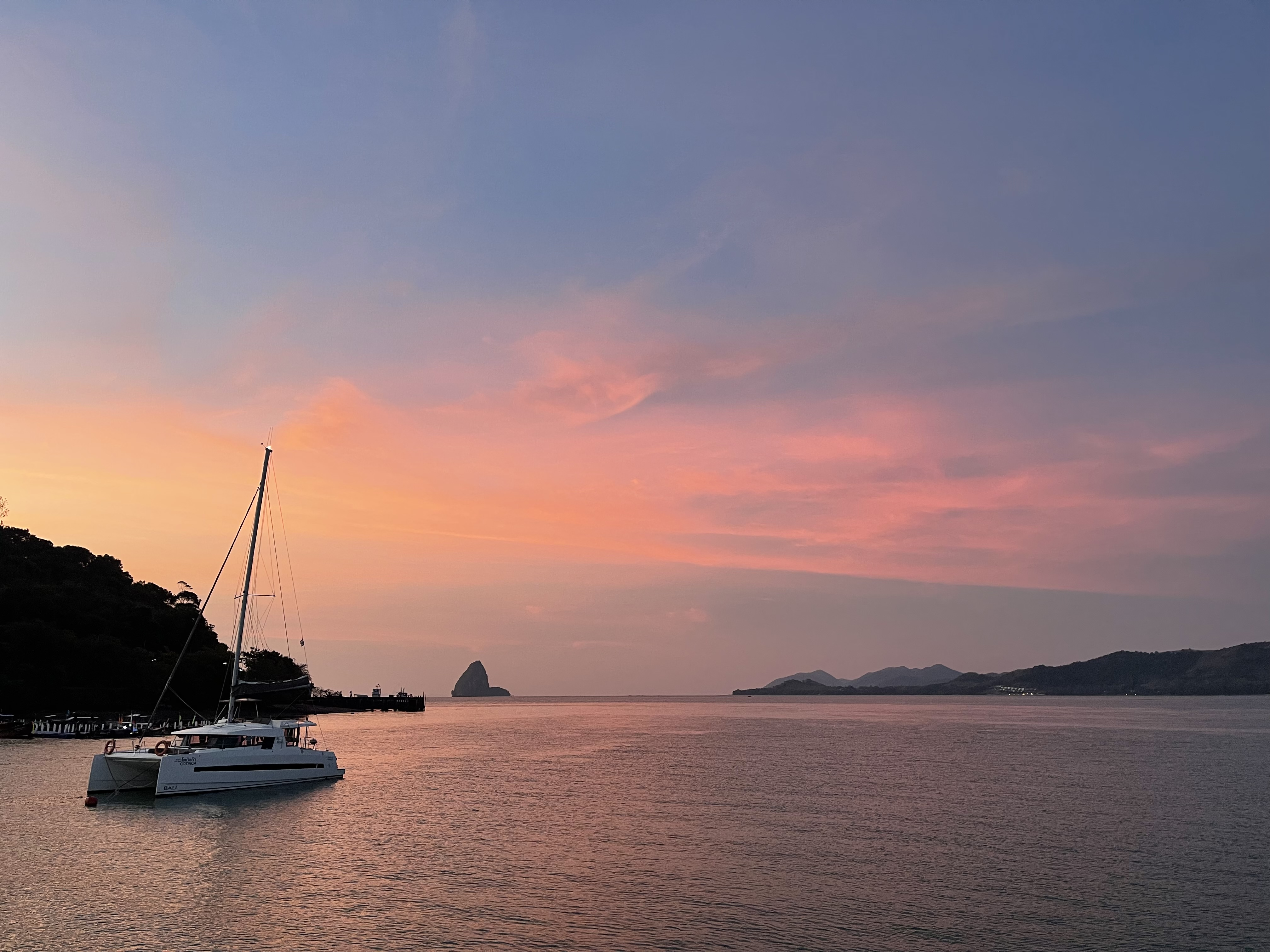 Thailand Sailing Trip - Phuket Sailing Adventure Tour catamaran at sunset